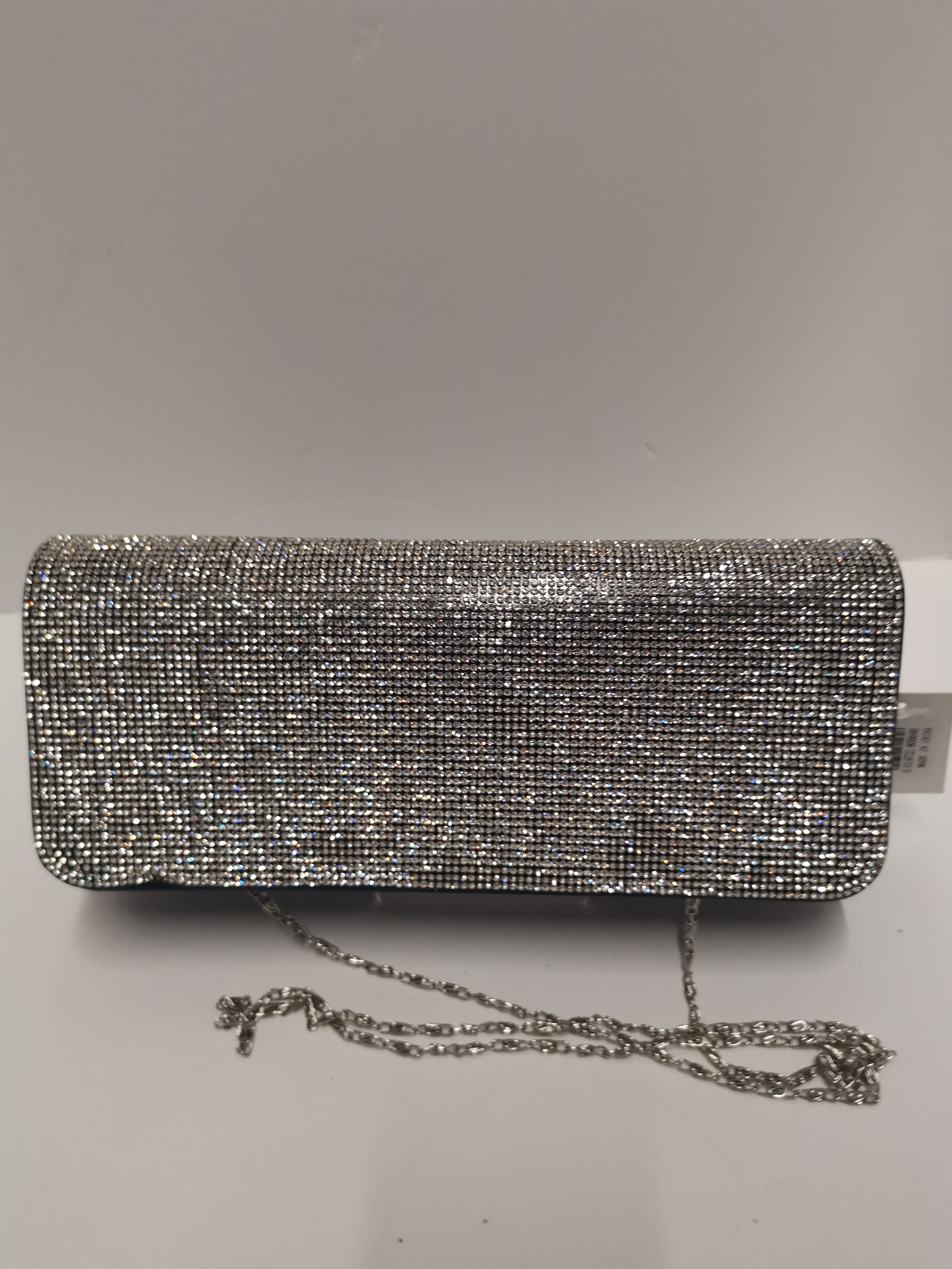 Navy blue shop diamante clutch bag