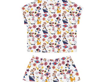 Conjunto de pijama corto para mujer DCL (AOP)