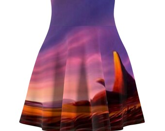 Falda patinadora Lion Rock para mujer (AOP)