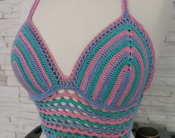 Summer top, crochet top, crop top