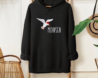 Moinsen Hoodie, Seagull Hoodie, Maritime Hoodie, Hamburg Hoodie, Moin Hoodie, Moin Sweatshirt, Moin, Hamburg, Seagull