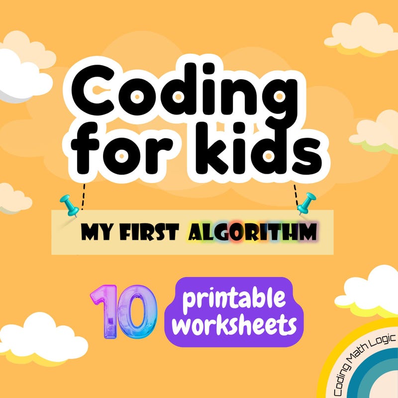 Coding Worksheet Kids - Etsy UK