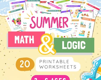 Fichas de ejercicios de matemáticas y lógica: Paquete de actividades para niños (de 3 a 6 años) (Descarga en PDF)