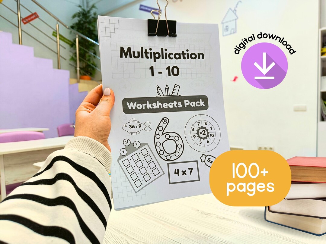 Multiplication Worksheets Pack: 100+ Printable Pages for Math Mastery ...