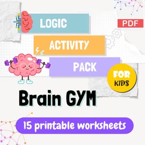 Logic Puzzles Activity Pack: Kids Brain Games & Worksheets (Digital Download)
