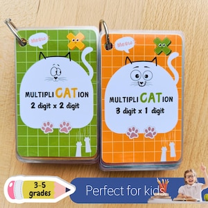 Tarjetas de multiplicación para primaria Tarjetas de multiplicación Tarjetas borrables en seco