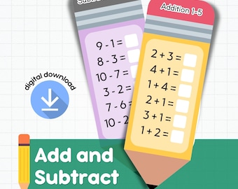 Flashcards voor optellen en aftrekken: montessori-wiskundeprintables