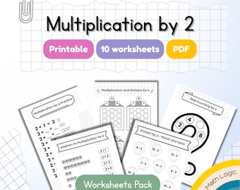 Práctica de tablas de multiplicar: Hojas de ejercicios de la tabla de multiplicar 2 para desarrollar las habilidades numéricas básicas.