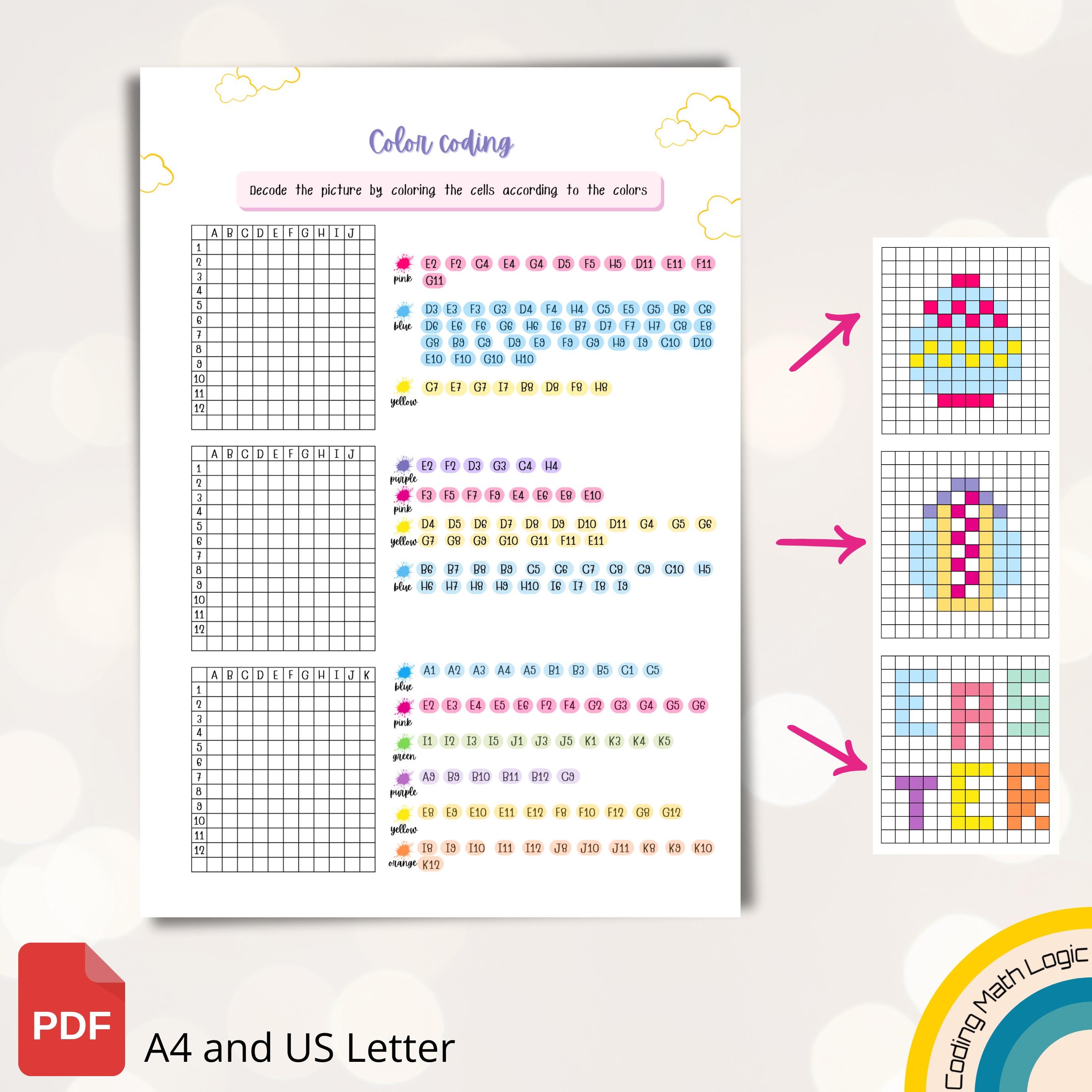 Easter Coding Activity: Spring Logic Games for Kids (digital Download ...