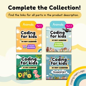 Dinosaurier-Programmier-Arbeitsblätter Programmier-Aktivitäten für Kinder Unplugged-Programmierung Bild 11