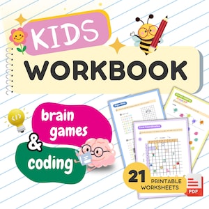 Cuaderno de trabajo de programación y juegos mentales: Rompecabezas de lógica preescolar (PDF) Juego de acertijos