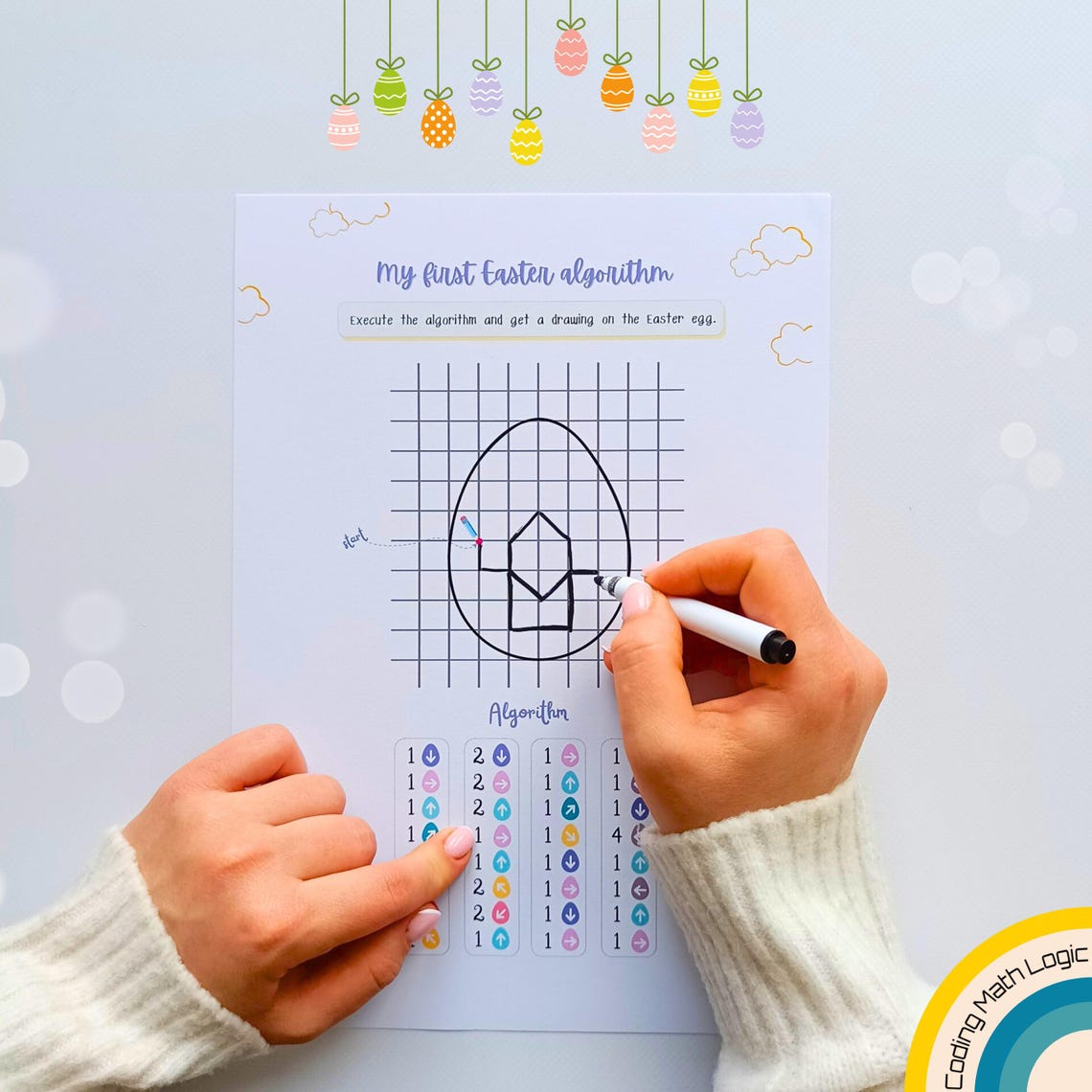 Easter Coding Activity: Spring Logic Games for Kids (digital Download ...