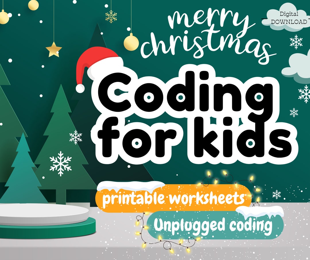 Coding for Kids Christmas Coding Coding Worksheets Logic Game for Kids Christmas Coding Activity