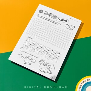 Coding for kids Dinosaur activities Coding worksheets Printable coding Directional coding Computer science