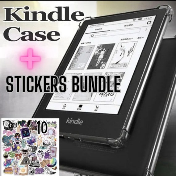 Kindle Case and Stickers Bundle Vinyl Sticker Bundle , 50 Piece, Gift for  Her, Gift for Book Lovers, Halloween Stickers, Pastel Goth 