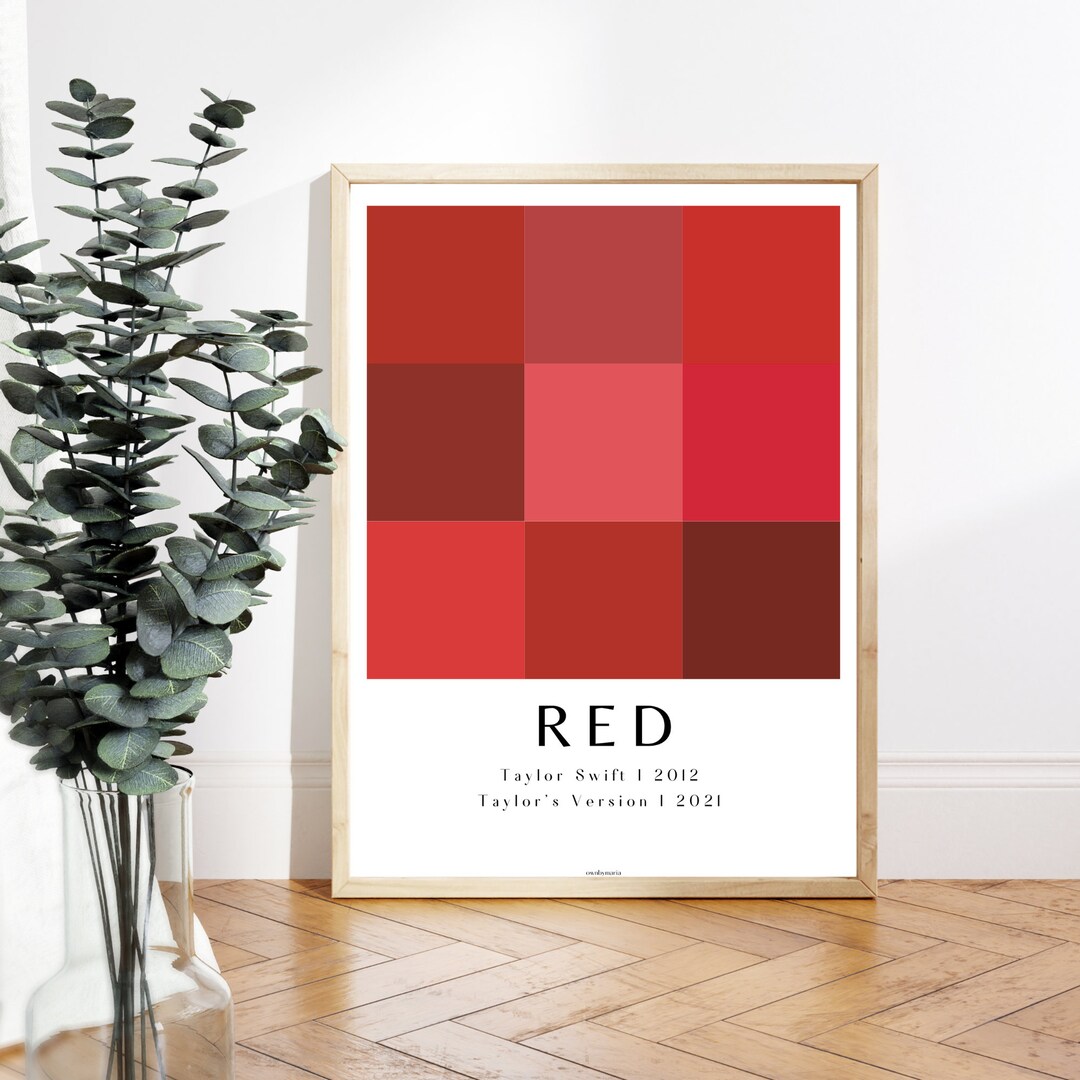 RED taylor's Version Poster Taylor Swift Poster Red Etsy