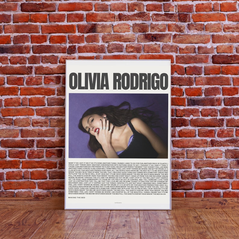 Making the Bed by Olivia Rodrigo Poster GUTS Album Gift for Etsy