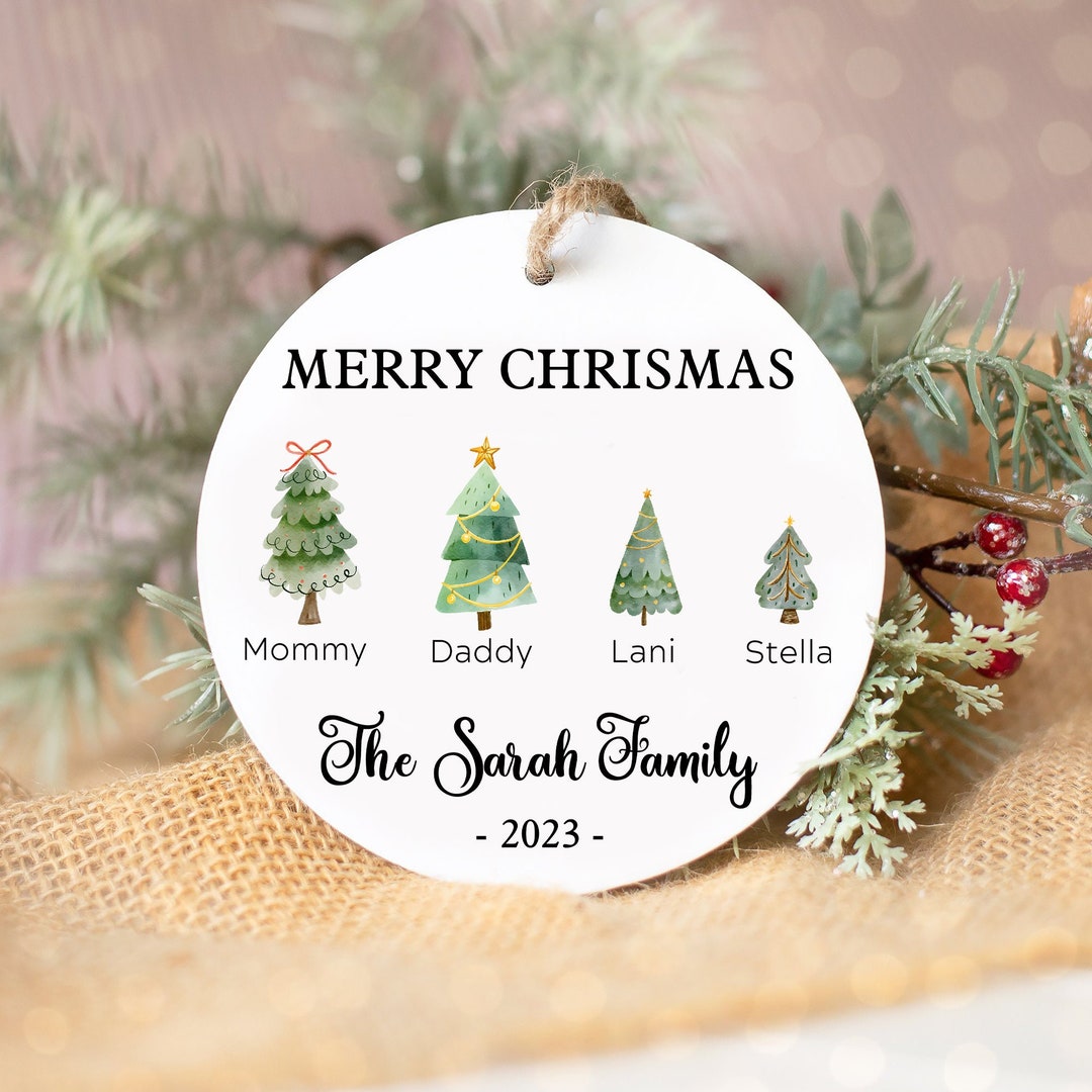 Family Of Four Christmas Ornament 
