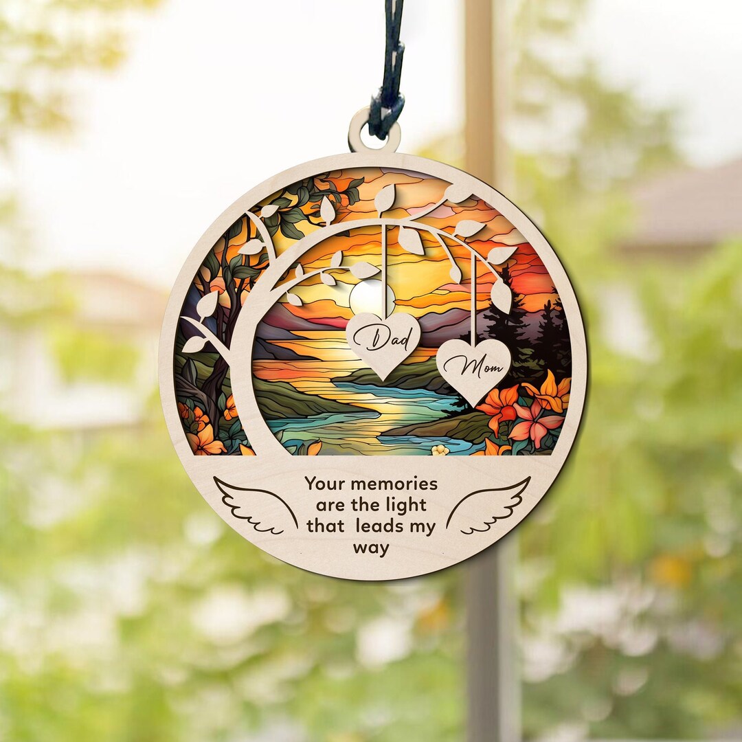 Personalized Memorial Suncatcher Sympathy Gift Loss of Mom Etsy