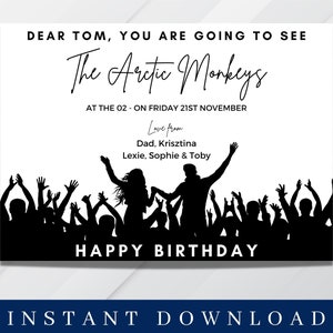 Concert ticket, gift for concert, Event ticket, Fake concert ticket, Printable concert ticket, personalized concert ticket