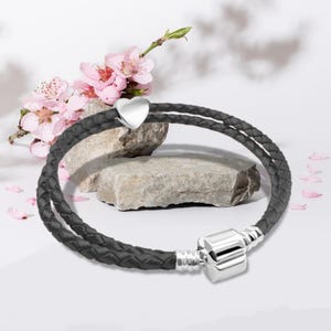 Womens Leather Bracelet, Leather Wrap Bracelet, Silver Beads Bracelet, Wrap Bracelet, Boho Bracelet, Beaded Bracelets, Gift For Women