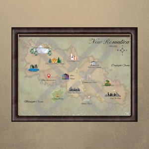 New Romantics Taylor Swift Fantasy Map Poster Decor, Swiftie Digital Print