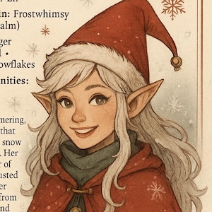 Geist-Begleiter: die Feiertags-Elfe von Frostwhimsy Vale-PDF-Produkt wird mitgeschickt