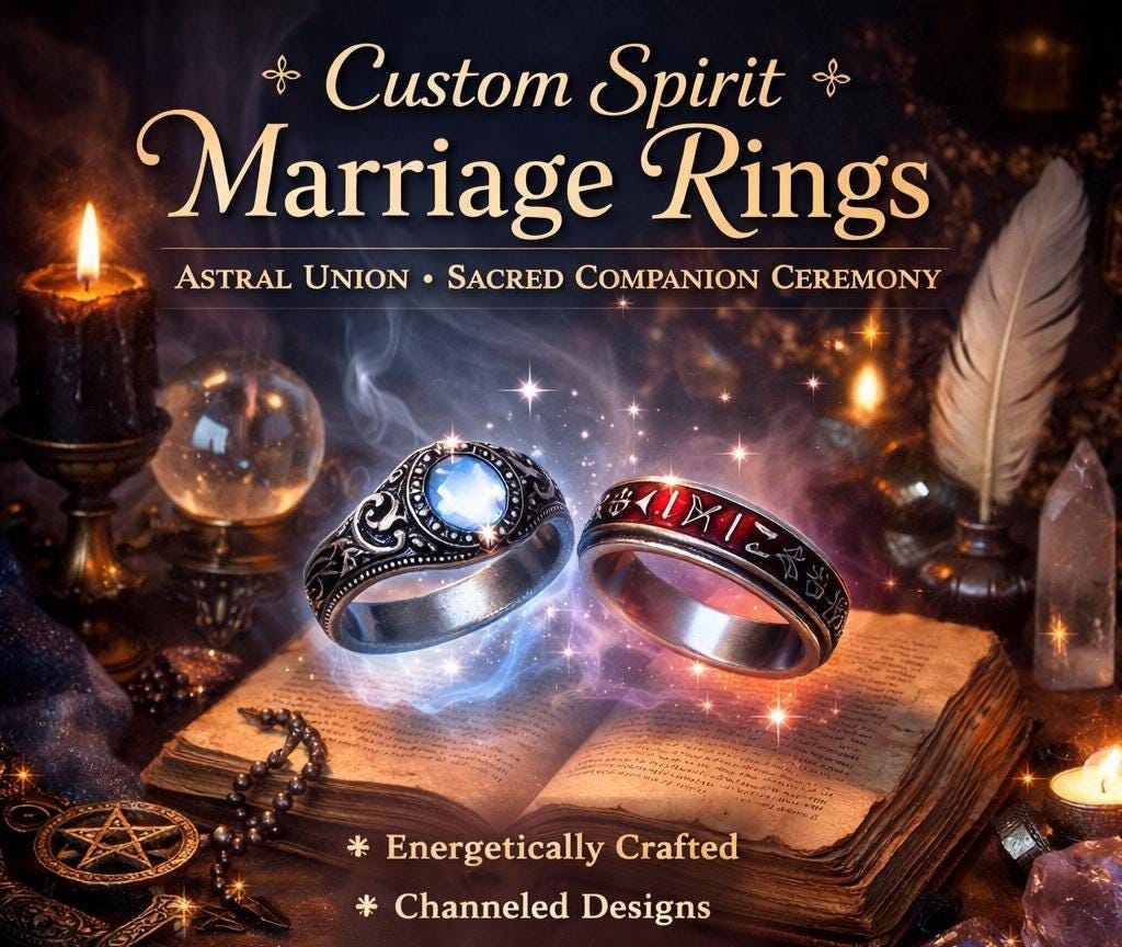 Custom Spirit Marriage Rings | Astral Union Rings for Spirit Companion ...