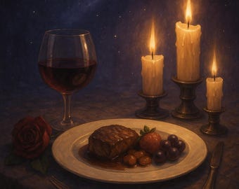Ofrenda de Cena Astral Romántica — Ritual Encantado para tu Compañero Espiritual - Producto PDF