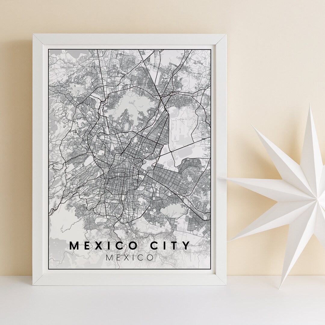 Mexico City Downloadable Map, City Map Print, Mexico City Print, Mexico ...