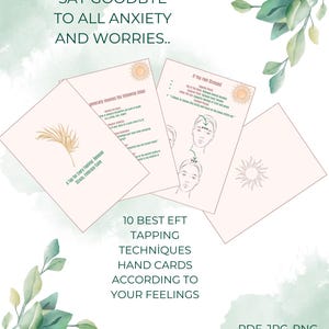 Die 10 besten Eft-Klopftechniken Handkarten nach Deinen Gefühlen - Therapie - Emotionale Freiheitstechniken - Therapeut - EFT Techniken
