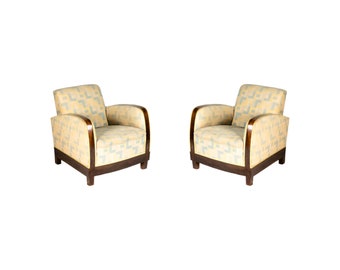 Pair of Art Deco Armchairs, 20th Century