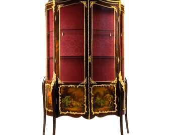 Vitrine De Style Louis XV 19ème Siècle