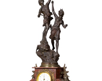 Reloj de sobremesa Diana Napoleón III, siglo XIX