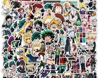 100 Pcs My Hero Academia Anime Series Handmade Stickers - Waterproof, Graffiti Decoration for Phone Cases, Helmets, Water Cups, and Luggage