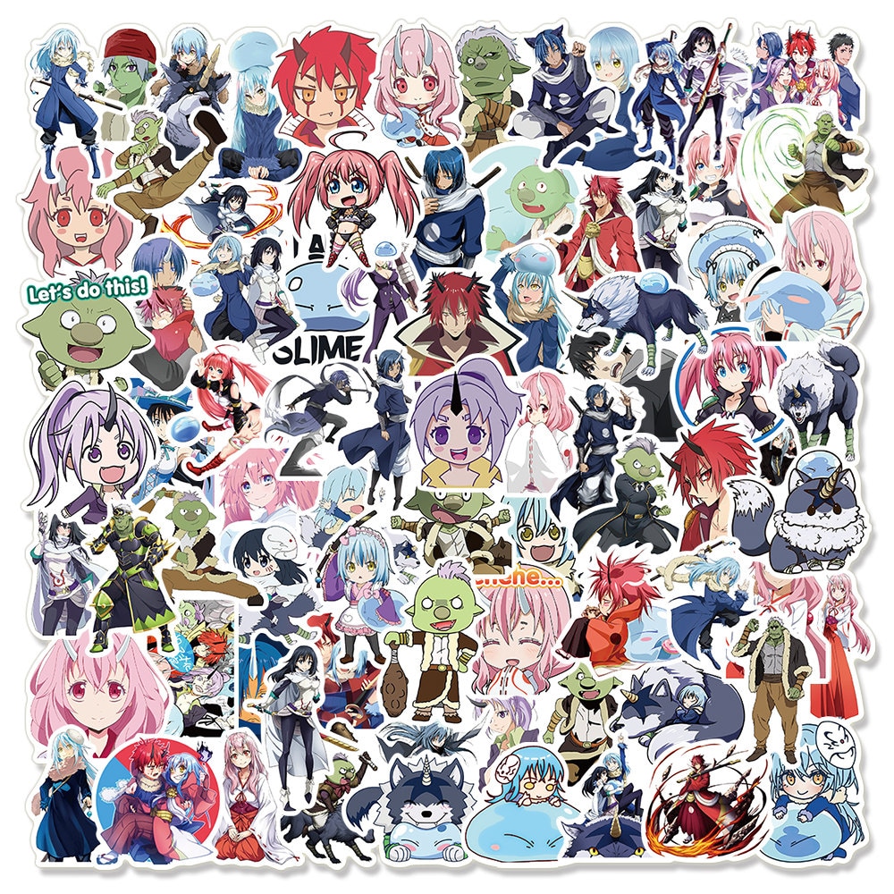  Alexiss That Time I Got Reincarnated As A Slime Rimuru Tempest  Ranga Slime Funny Sticker for Phone, Laptop, Skateboard, Car, Colorful  Sticker, Pack 4 Pcs Size 3 Inch : Electronics