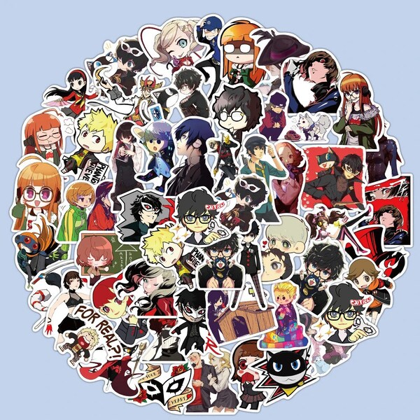 50 Pcs Hot Game PERSONA Anime Series Handmade Stickers Waterproof PVC Decal for Laptop Helmet Bicycle Luggage Guitar Phone Case