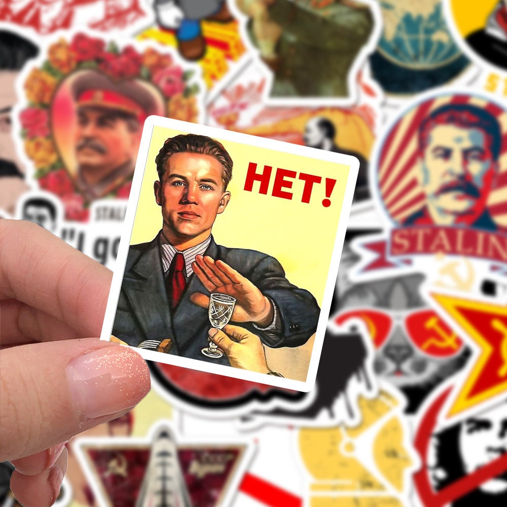 50 Pcs Handmade USSR Union Stalin Soviet Retro Stickers for - Etsy