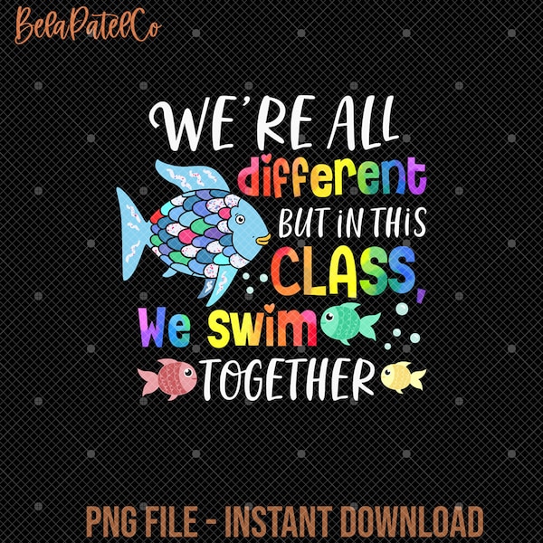 We Are Different But In This School We All Swim Together Png, Ocean Teacher Png, Swimming Classes Png, Let's Explore Under The Sea Png