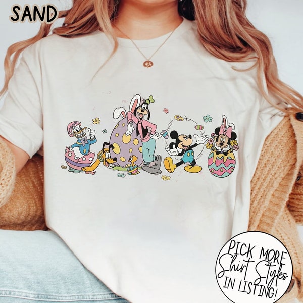 Mickey And Friends Happy Easter T-shirt, Disney Easter Egg Sweatshirt, Disney Family Easter Tee, Disneyland Easter Hoodie, Mickey And Minnie