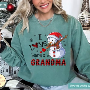 Grandma Gifts I Love Being A Gigi Snowman Matching Family Christmas Gifts -  Grandma Nana Mimi Grammy Snowman - Sticker