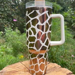 40oz Giraffe pattern tumbler