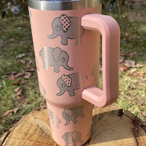 Personalized “Barbie” Pink Stanley-Style 40oz Tumbler in 2023