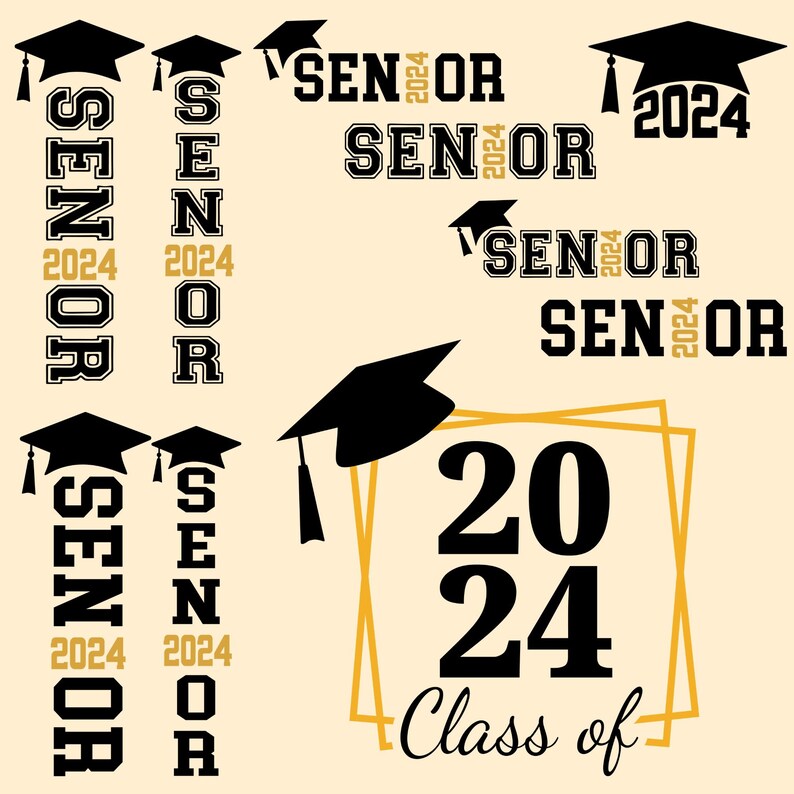2024 Graduation Cap SVG Class of 2024 Senior 2024 SVG Etsy