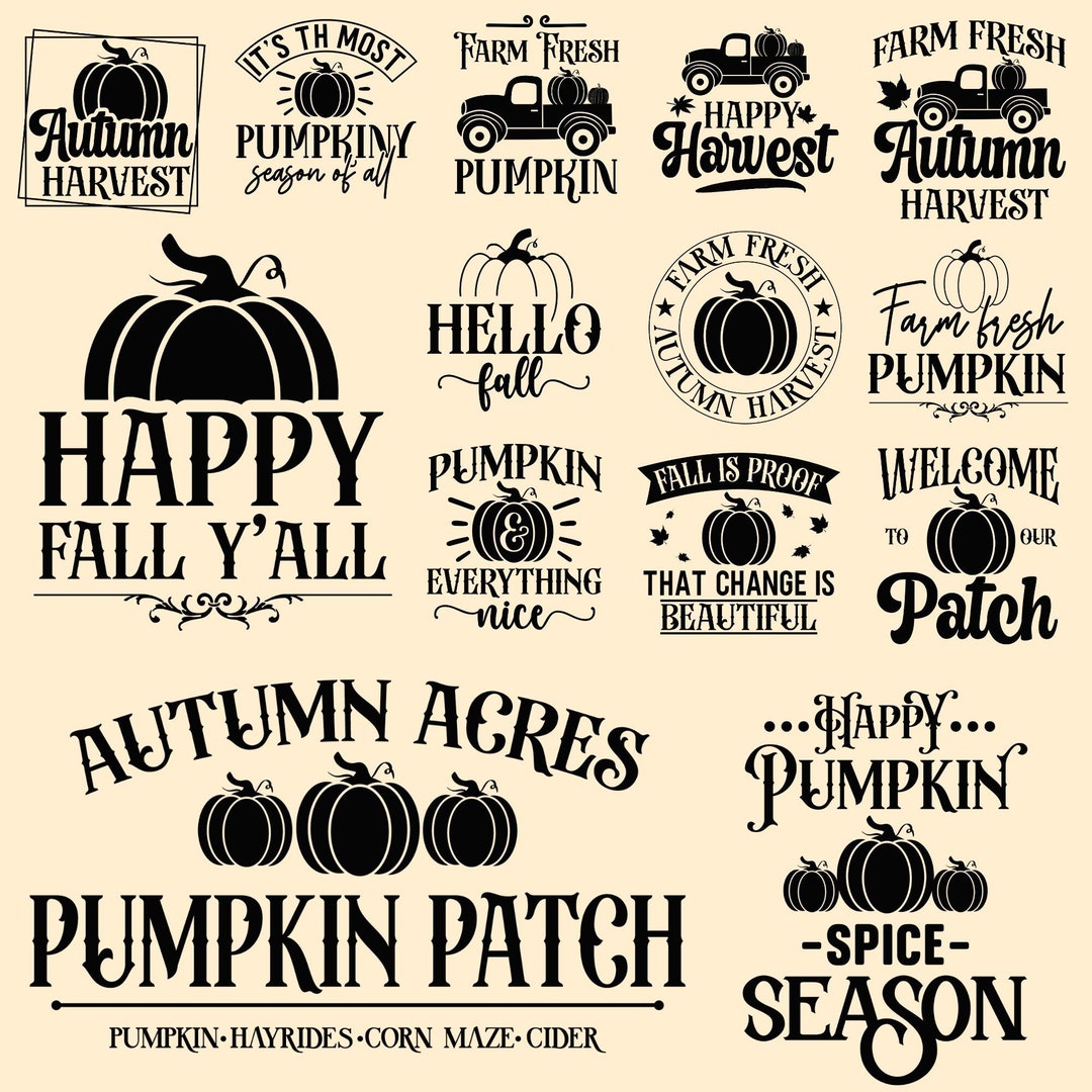 Farmhouse Fall SVG Bundle Fall Svg Happy Fall Svgfall Svg - Etsy