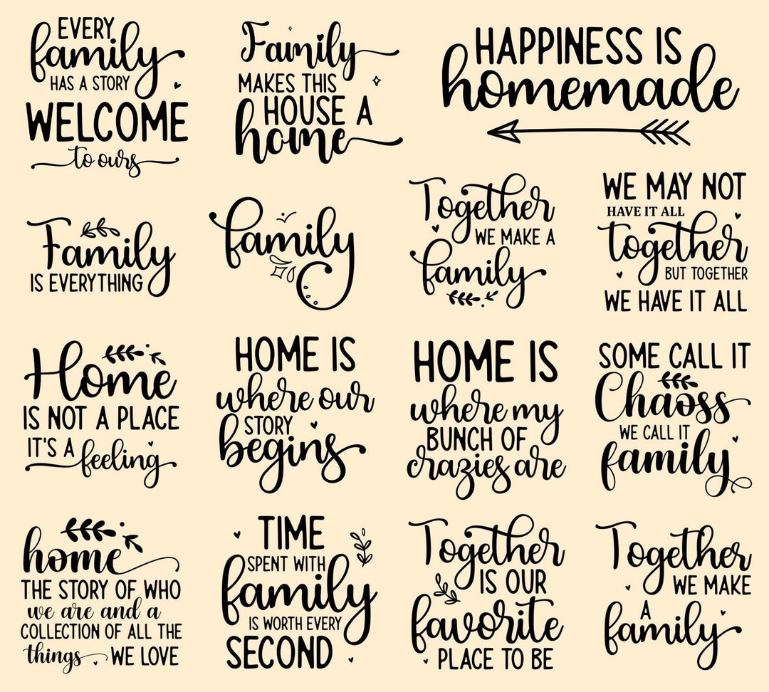 Family Quotes Svg Bundle Farmhouse Svg Farmhouse Sign Svg - Etsy