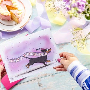 Dachshund Dog Birthday Card