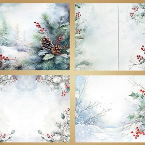 Blank/Lined Journal Pages, Junk Journal Basic Papers, Printable Shabby Pages, Christmas Theme Paper Vintage, Christmas Collage sheet