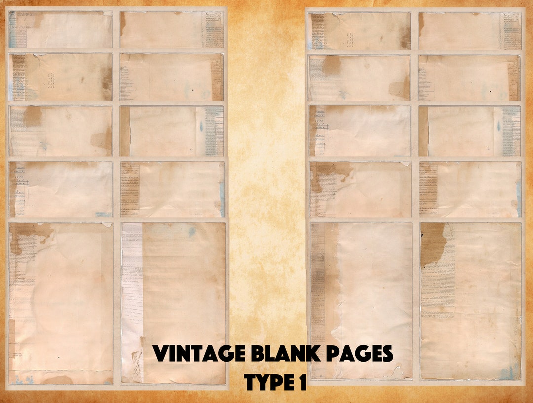 Blank lined journal pages junk journal basic papers printable shabby
