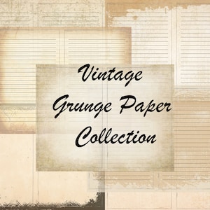 Blank/Lined Journal Pages, Junk Journal Basic Papers, Printable Shabby Pages, Grunge Theme Paper Vintage, Vintage Grunge Collage sheet